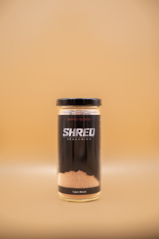 Bayou Blood Seasoning jar, front view