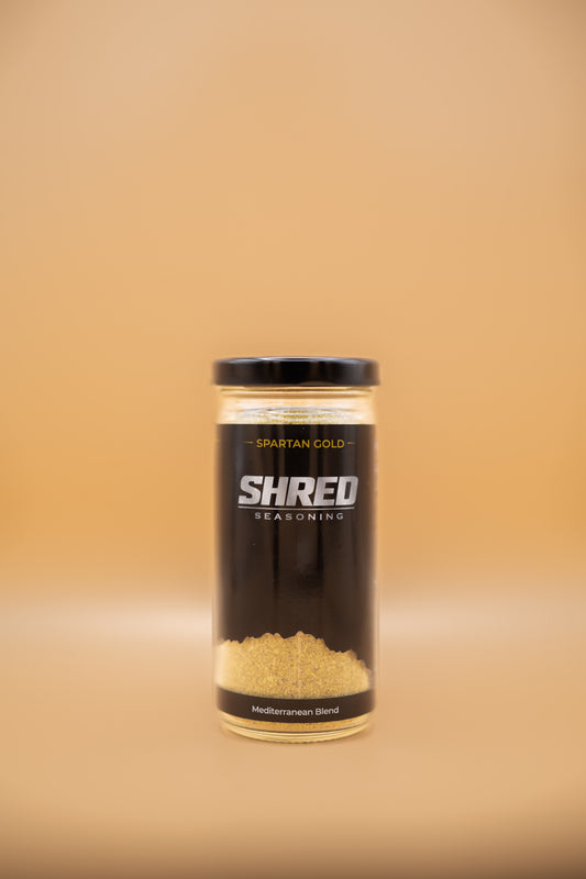 Spartan Gold Seasoning jar, front view